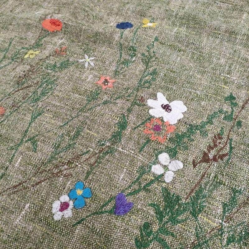 45R（フォーティファイブアール） 45R/45rpm 綿麻ツイード 刺繍の