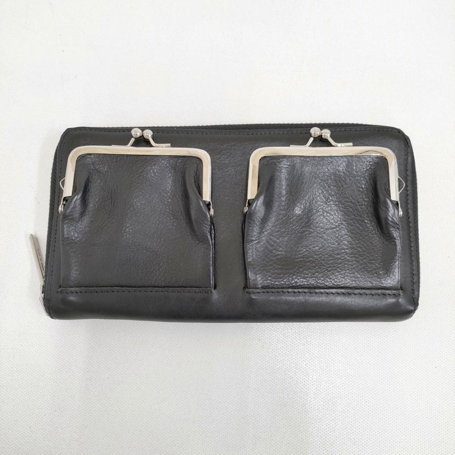 Yohji Yamamoto +NOIR がま口 ラウンドファスナー ロングウォレット 長 