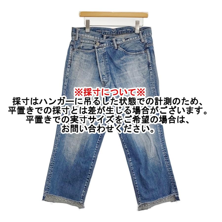45R ライ麦デニムのクロスオーバーパンツ【32】 45R（フォーティファイブアール） 45R/45rpm ライ麦デニムのクロス