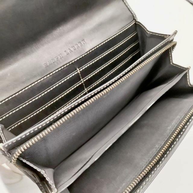 RALPH LAUREN ハラコ ゼブラ ロングウォレット 小銭入れあり 長財布