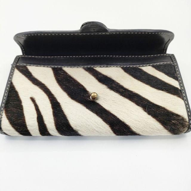 RALPH LAUREN ハラコ ゼブラ ロングウォレット 小銭入れあり 長財布