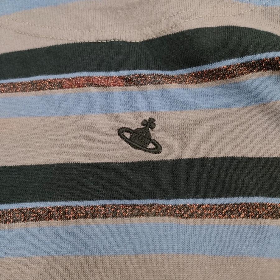 Vivienne Westwood Red Label 変形 ボーダーTシャツ オーブ刺繍 半袖