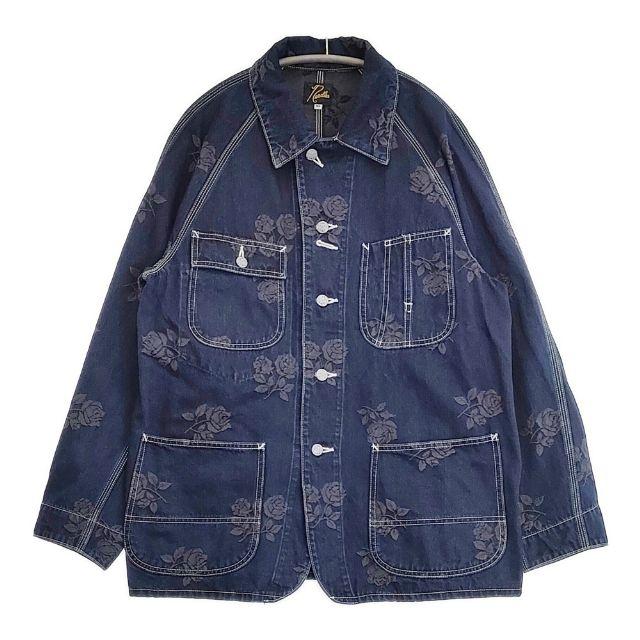 Needles COVERALL 10OZ DENIM ROSEJQ PU199 데님 재킷 꽃무늬 커버 올 네이비 니들스 6-0610M 284788