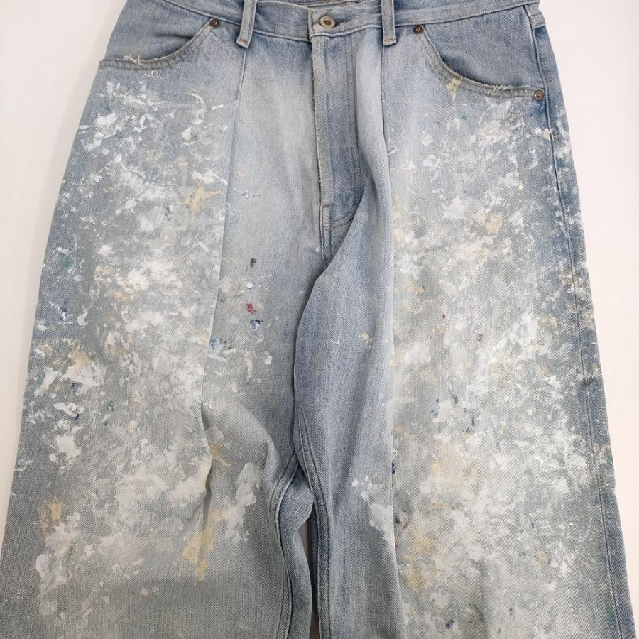 HERILL HL Denim Splash Tuck 4PK 1 ペンキ加工デニムパンツ サイズ3