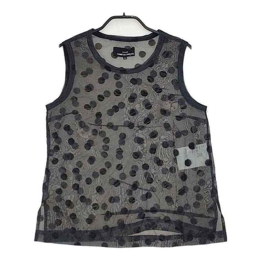 tricot COMME des GARCONS シワ加工 ドット ノースリーブ シアー