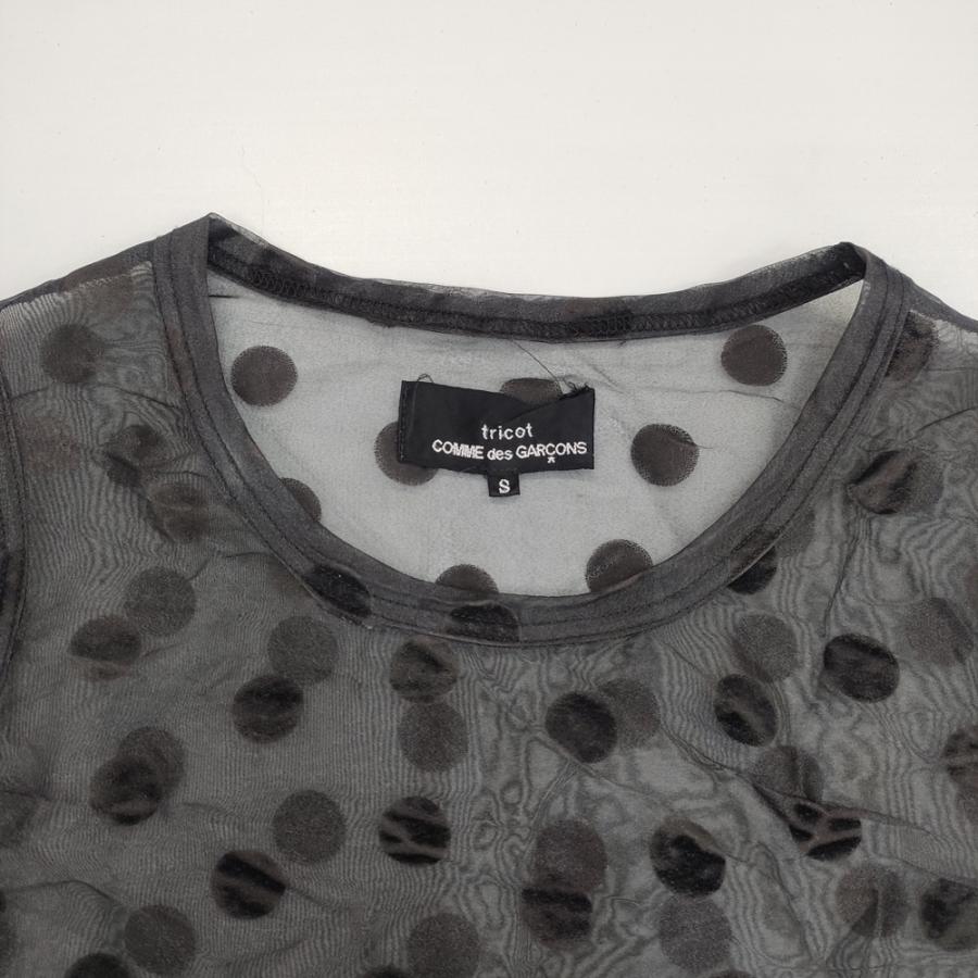 tricot COMME des GARCONS シワ加工 ドット ノースリーブ シアー