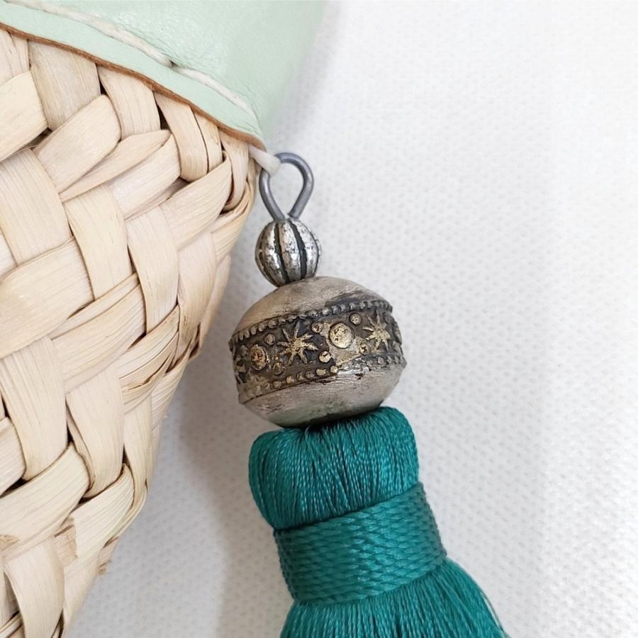 dear Morocco ディアモロッコ Merci 刺繍 タッセル かごバッグ