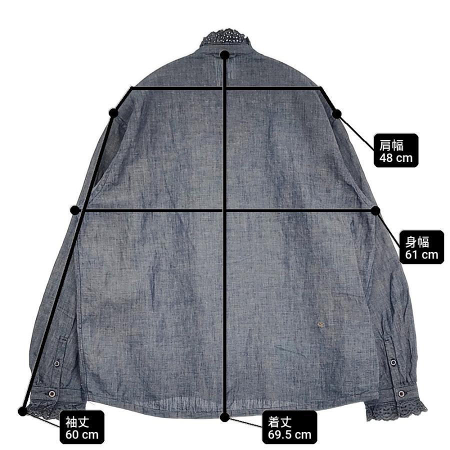 45R（フォーティファイブアール） 45R/45rpm 綿麻瑠璃ダンガリーの 