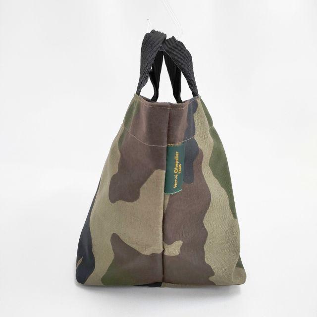 Herve Chapelier カモフラージュ ナイロン舟型トートM 迷彩 1027W