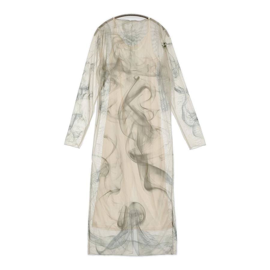 Ameri VINTAGE CURL OF SMOKE SHEER DRESS インナーワンピース付