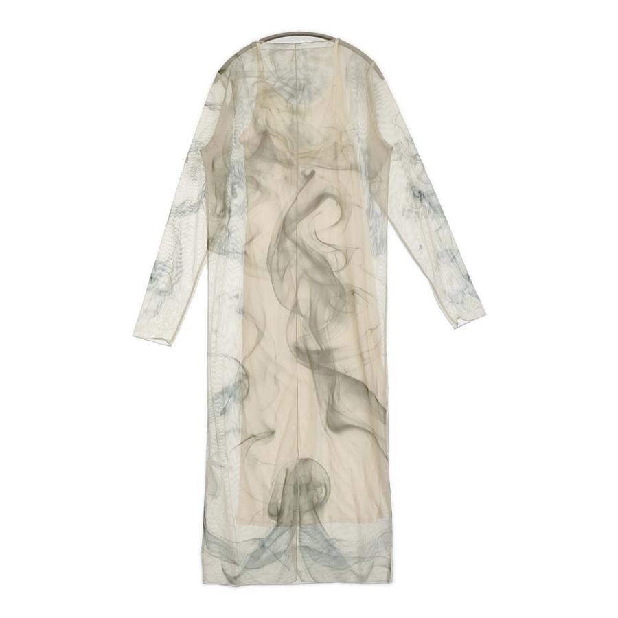 Ameri VINTAGE CURL OF SMOKE SHEER DRESS インナーワンピース付 
