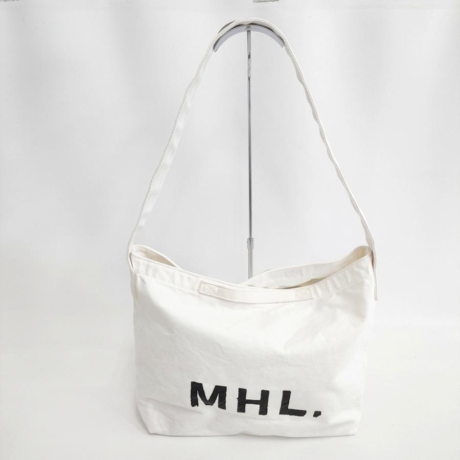 MHL.（エムエイチエル） キャンバスショルダー ロゴ ショルダーバッグ 