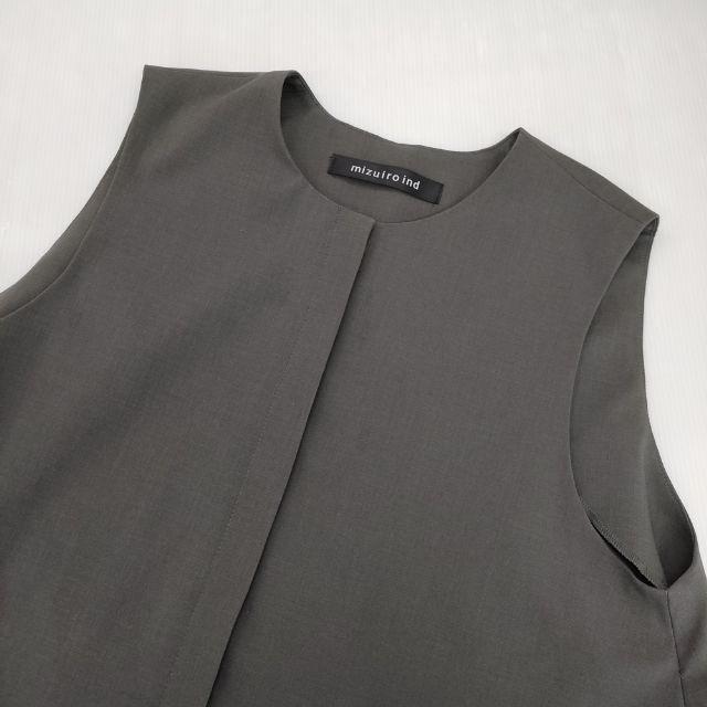 mizuiroind（ミズイロインド） mizuiro-ind front fly cocoon gilet