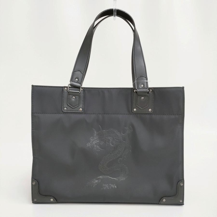 Jean Paul Gaultier 美品 希少 ドラゴン 龍 トートバッグ ブラック
