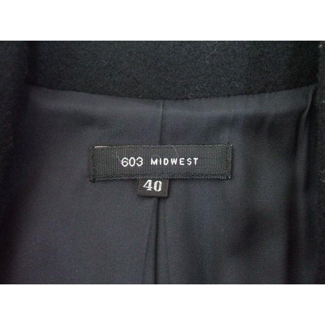 603 MIDWEST チェスターコート ブラック サイズ40 ロクマルサンミッド 