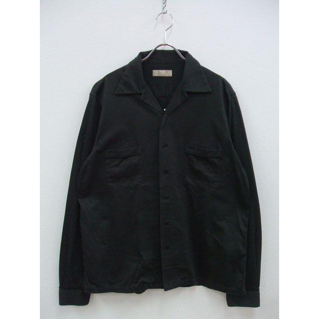 COLINA コリーナ 174SH05 オープンカラー 開襟 長袖シャツ ブラック  