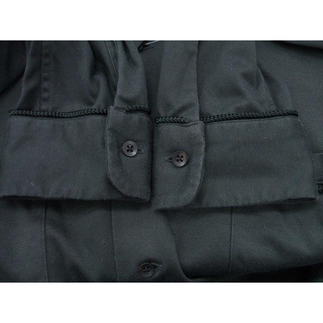 COLINA コリーナ 174SH05 オープンカラー 開襟 長袖シャツ ブラック  