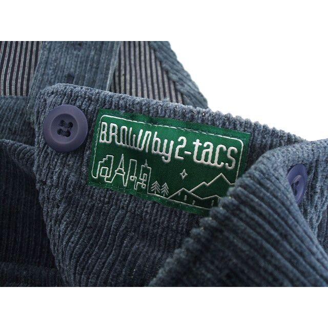 BROWN by 2-tacs B24-V001 Seed it コーデュロイ ベスト ブルー メンズ