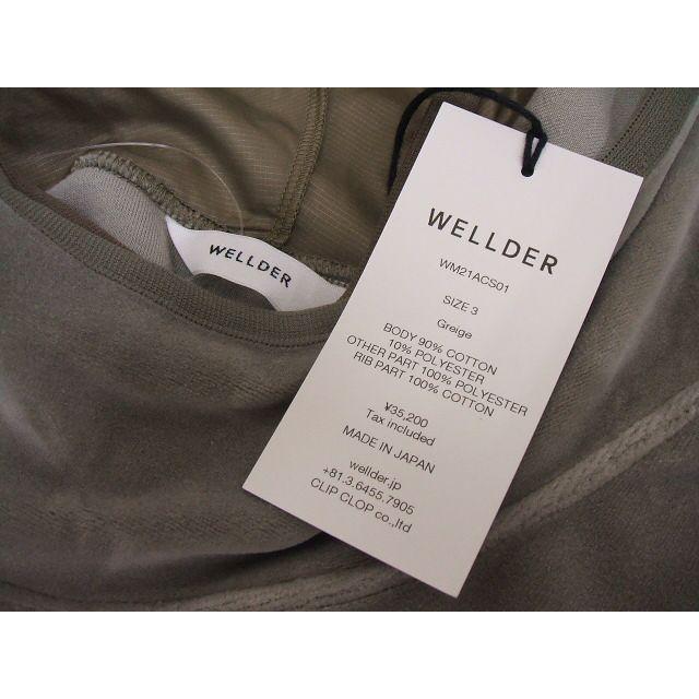 WELLDER 新品 定価35200円 WM21ACS01 LAYERED HOODED GREIGE サイズ3 