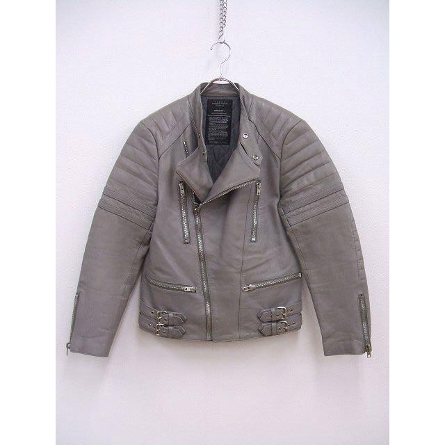 UNUSED US0707 サイズ2 Thinsulate シンサレート レザー ライダースジャケット グレー メンズ アンユーズド【中古】2-1107T♪ UNUSED（アンユーズド） UNUSED US0707 サイズ2 Thinsulate