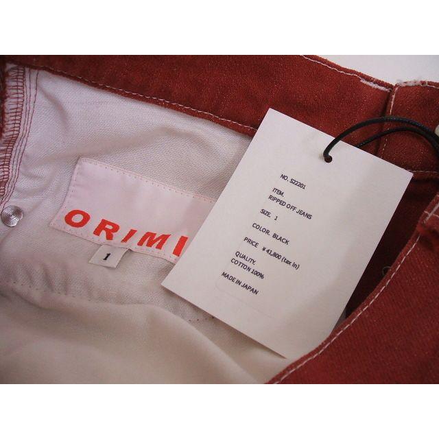 ORIMI RIPPED OFF JEANS RE 定価41800円 新品 デニムパンツ レッド 
