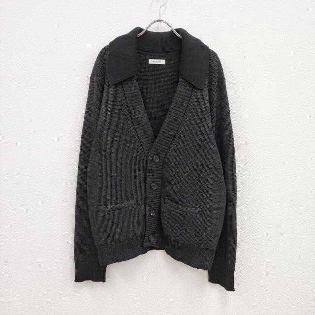 MATSUFUJI 新品 COLLARED KNIT CARDIGAN 定価52800円 サイズ3 カーディガン ブラック メンズ マツフジ【中古】3-0216M♪ MATSUFUJI 新品 COLLARED KNIT CARDIGAN 定価52800円 サイズ3