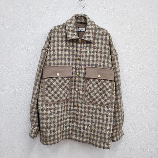 taupe 新品 定価41800円 Ring Wool Check CPO Jacket サイズ02 