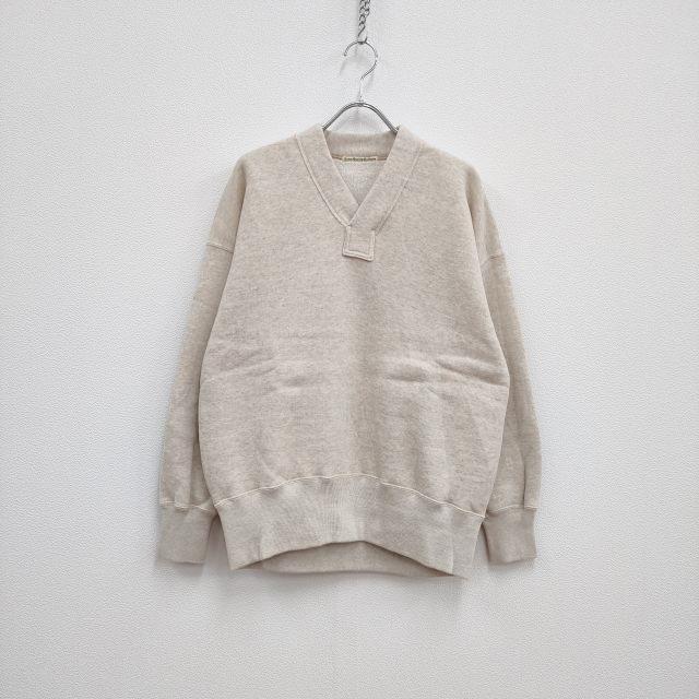 Olde steader サイズ42 吊り編み Yネック スウェット アイボリー メンズ オールド ホームステッダー【中古】3-0130T♪ Olde Homesteader サイズ42 吊り編み Yネック スウェット アイボリー