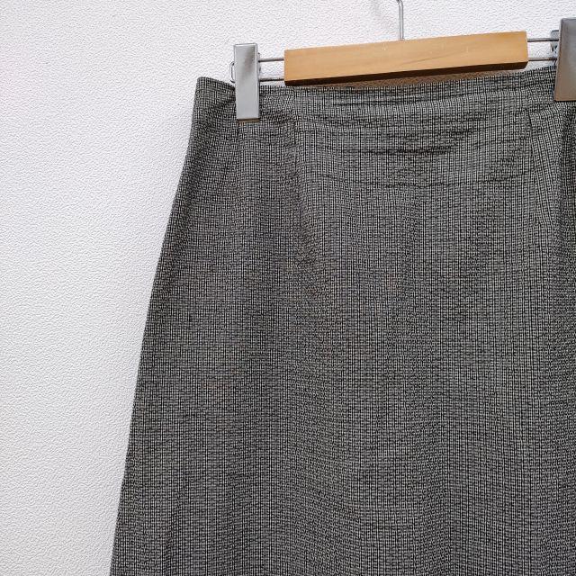 AQUELLOS OJOS VERDES チェック コットンシルク スカート 黒 白  