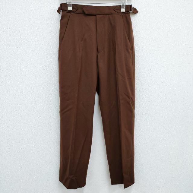 YOKE 新品 COVERED STRAIGHT FIT TROUSERS 定価39600円 トラウザーズ パンツ 22AW ブラウン メンズ ヨーク【中古】3-1005T♪ YOKE 新品 COVERED STRAIGHT FIT TROUSERS 定価39600円 トラウザーズ