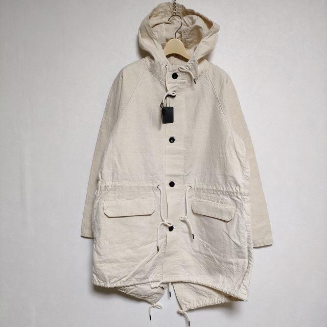 23SS OUTILヴィンテージベッドリネン モッズコートsize2 OUTIL 新品 MANTEAU BIDOS H.M Vintage Bed Linen 2 M-51 フィールド