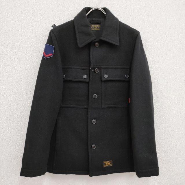 WTAPS 22LTDT-JKM05 CPO JK JACKET WOOLMELTON ウールシャツジャケット サイズ2 ジャケット ブラック メンズ ダブルタップス【中古】3-1029T♪ WTAPS 22LTDT-JKM05 CPO JK JACKET WOOLMELTON ウールシャツジャケット