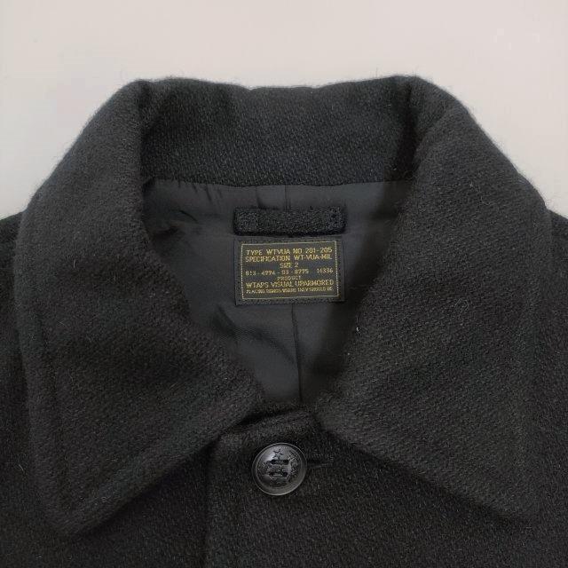 WTAPS 22LTDT-JKM05 CPO JK JACKET WOOLMELTON ウールシャツジャケット サイズ2 ジャケット ブラック メンズ ダブルタップス【中古】3-1029T♪ WTAPS 22LTDT-JKM05 CPO JK JACKET WOOLMELTON ウールシャツジャケット