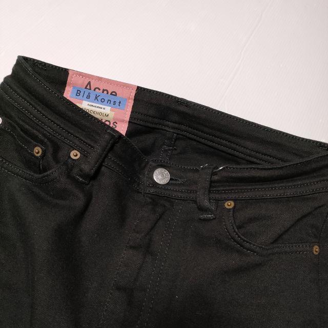 る*。様 Acne Studios スキニーデニム コーティングブラック ACNE STUDIOS スキニーパンツ タイトパンツ peg ジーンズ デニムパンツ