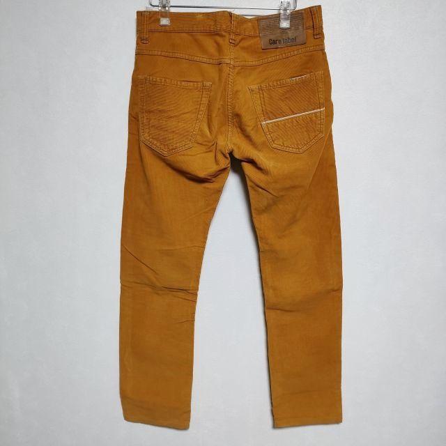 CARE LABEL slim 402 イタリア製 30 コーデュロイ パンツ 黄土色 ケア 