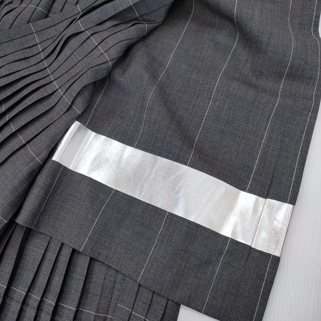 Graphpaper 新品 Wide Stripe Wool Pleated Skirt GL201-40009 00 定価