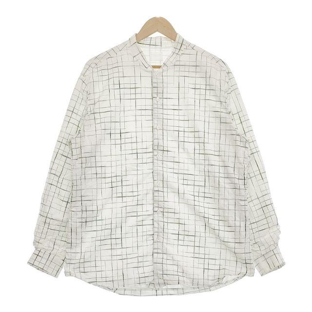 山内 塩縮加工コットン絣格子シャツ 定価45100円 ジャケット