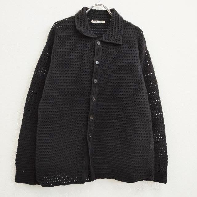 AURALEE 新品 HAND CROCHET WOOL KNIT SHIRTS A23AC01KB 定価104500円  
