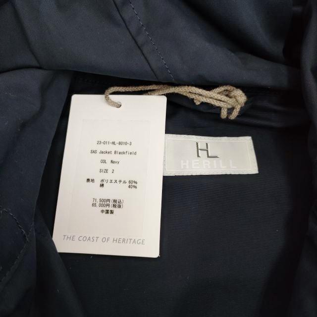 HERILL 新品 SAS Jacket Blackfield 23-011-HL-8010-3 定価71500円 サイズ2 ジャケット 23AW ネイビー ヘリル 4-0814T F97179の画像