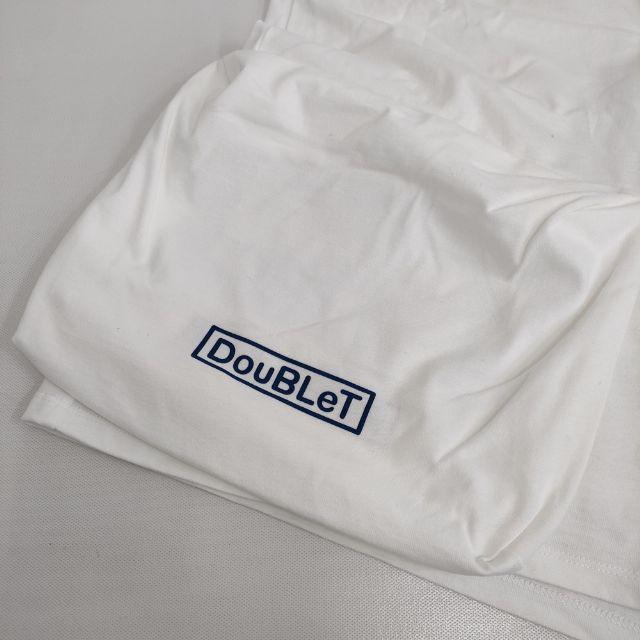 doublet Revolution別注 40TH ANNIVERSARY PACKABLE T-SHIRT 半袖Ｔシャツ カットソー ホワイト メンズ ダブレット【中古】5-0623S∞ doublet Revolution別注 40TH ANNIVERSARY PACKABLE T-SHIRT 半袖T