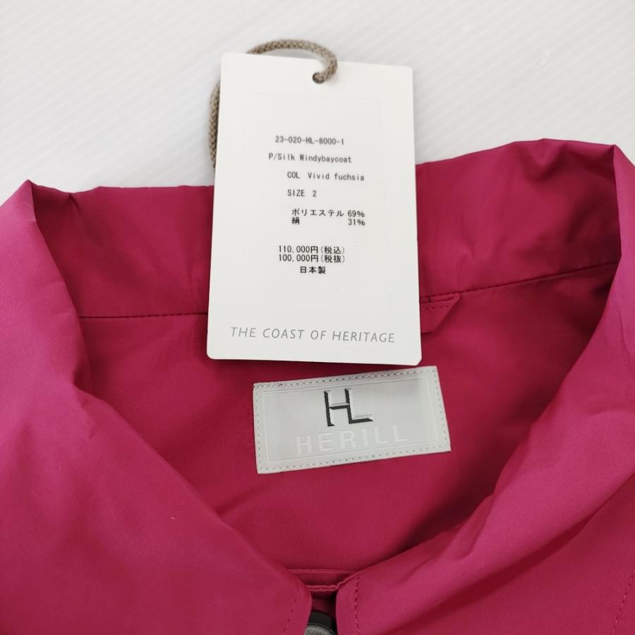 HERILL 新品 P/Silk Windybay Coat 23-020-HL-8000-1 サイズ2 定価 