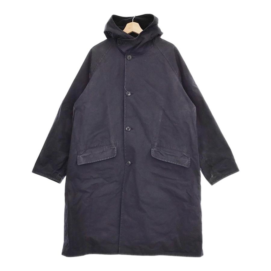 COMOLI W03-04012 コットンフーデッドコート サイズ3 定価132000円 コート ネイビー メンズ コモリ【中古】5-0107A♪ COMOLI（コモリ） COMOLI W03-04012 コットンフーデッドコート サイズ3