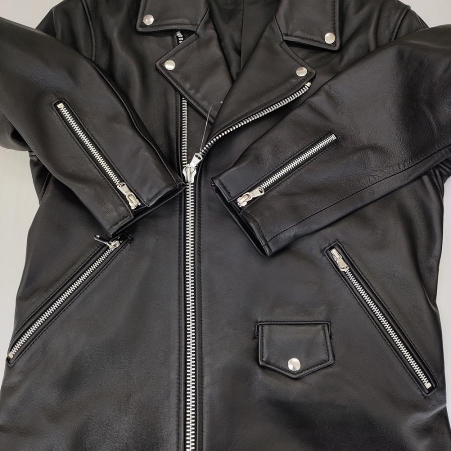 【BEAUTY&YOUTH】ダブルライダースジャケット 羊革 黒 XL 現行タグ BEAUTY&YOUTH ダブルライダース 羊革 【公式通販】