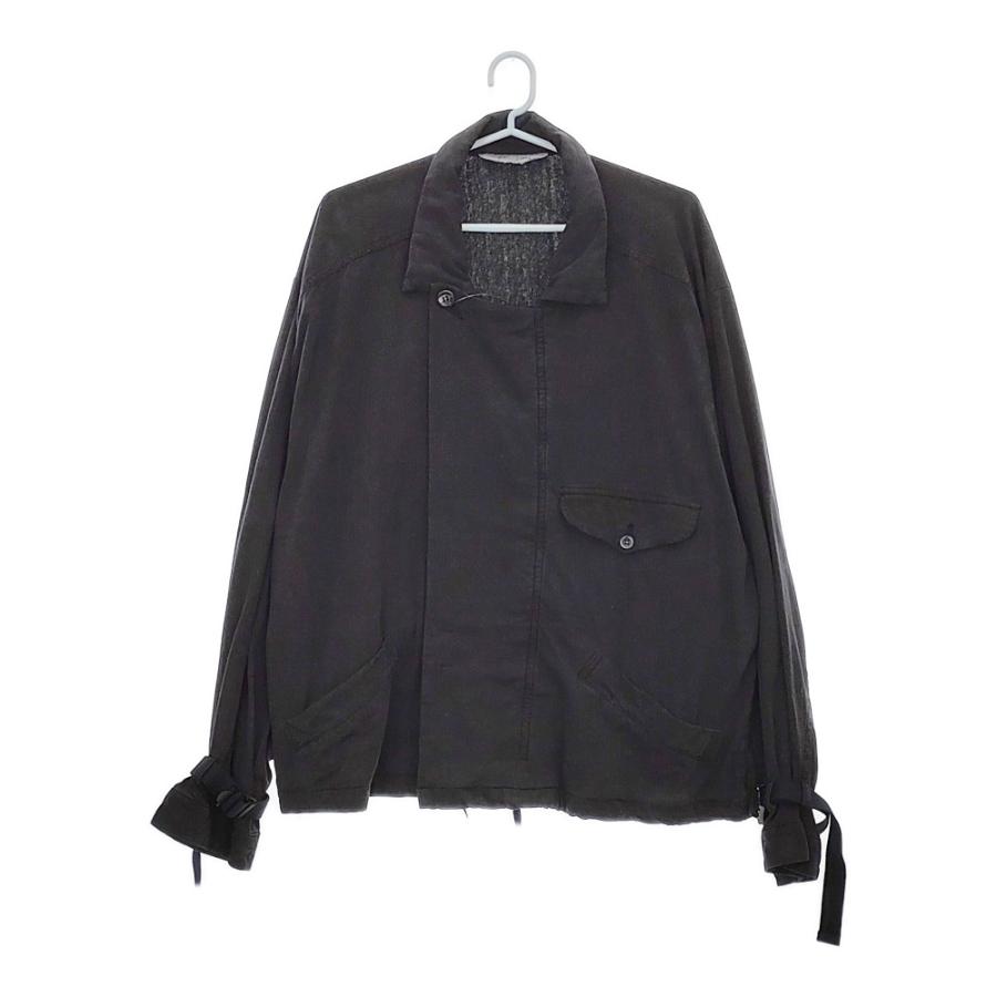 ANCELLM SILK SUEDE WRAP BLOUSON ANC-JK30 サイズ2 定価52800円 シルク ブルゾン ブラック メンズ アンセルム【中古】5-0213M♪ ANCELLM SILK SUEDE WRAP BLOUSON ANC-JK30 サイズ2 定価52800円