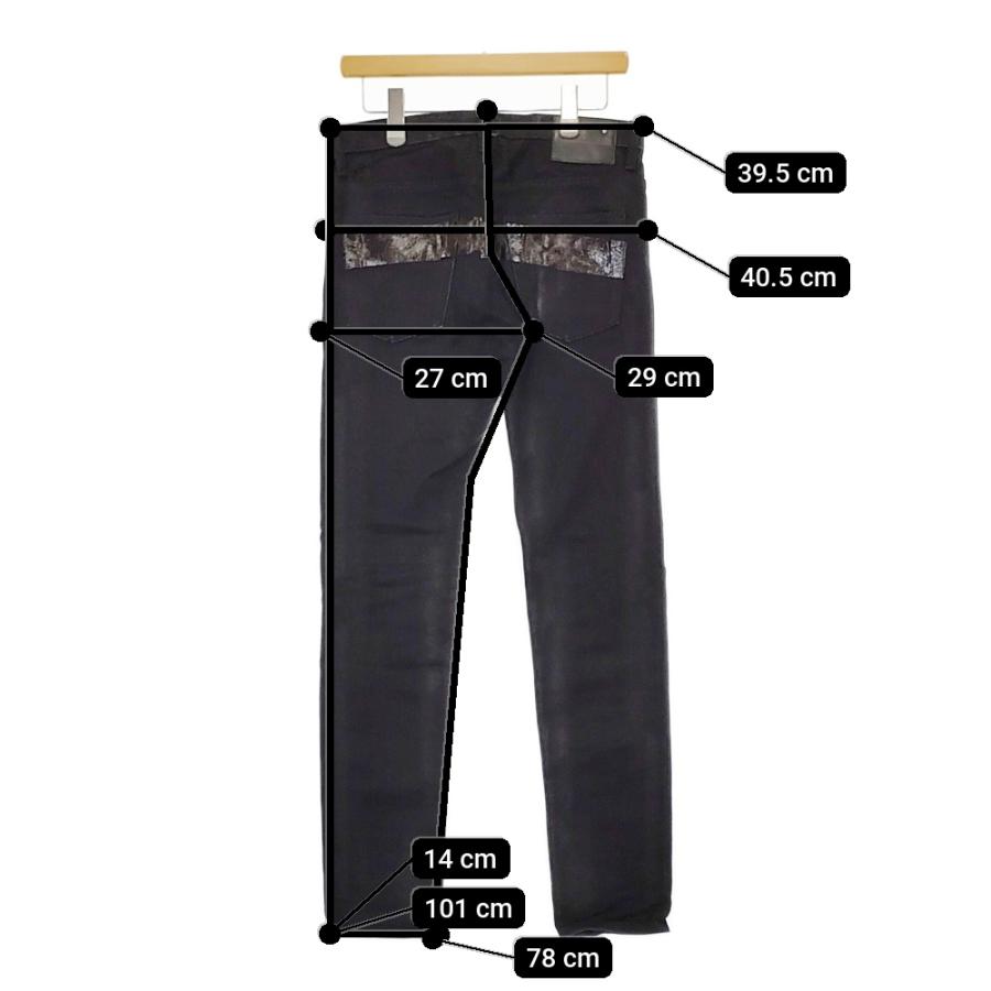 【MINEDENIM】美品ダメージ加工スキニーブラックデニム　日本製　サイズ９ MINEDENIM】美品ダメージ加工スキニーブラックデニム 日本製 サイズ9