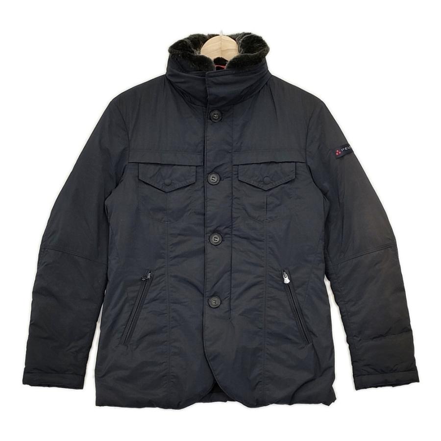 PEUTEREY ラビットファーカラー 47253100 ダウンジャケット ネイビー メンズ ピューテリー【中古】5-1020A◆ PEUTEREY ラビットファーカラー 47253100 ダウンジャケット ネイビー