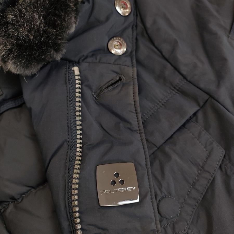 PEUTEREY ラビットファーカラー 47253100 ダウンジャケット ネイビー メンズ ピューテリー【中古】5-1020A◆ PEUTEREY ラビットファーカラー 47253100 ダウンジャケット ネイビー
