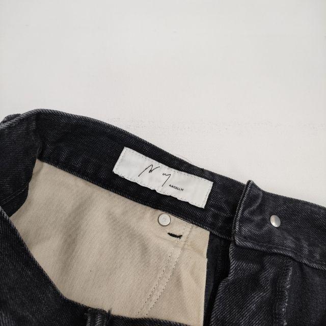 ANCELLM TAPERED 5P ブラック ANC-PT03-C サイズ1 ANCELLM - AGING TAPERED 5P DENIM PANTS | INDIGO | デニム