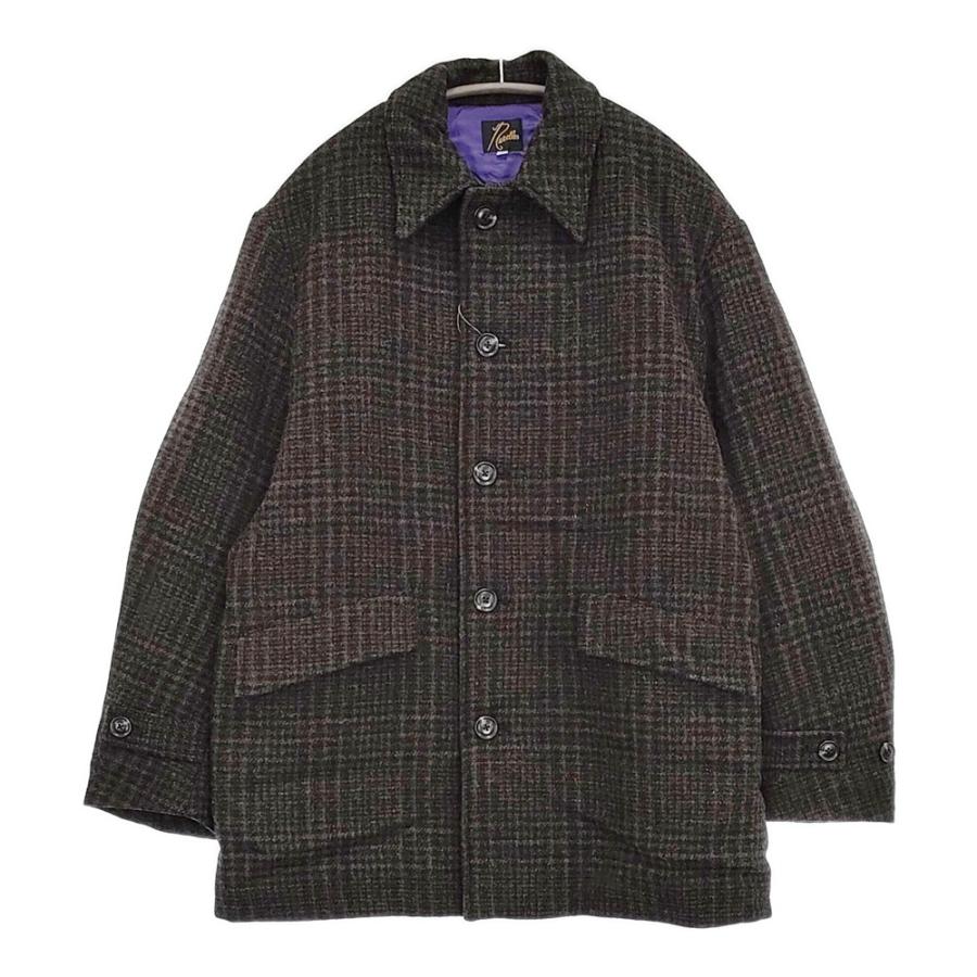 Needles Car Coat Wool Glen Plaid 定価86900円 pu097 サイズS コート 24AW ブラウン ニードルス 5-0912T F99650