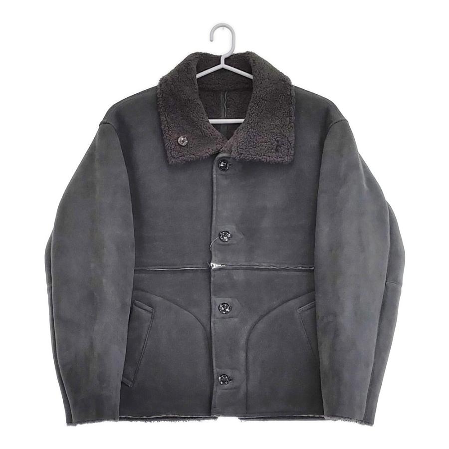 YOKE 新品 24AW REVERSIBLE ＆ DETA CHABLE MOUTON COAT 定価264000円 YK24FW0751C コート チャコールグレー ヨーク 5-1018A F99744の画像